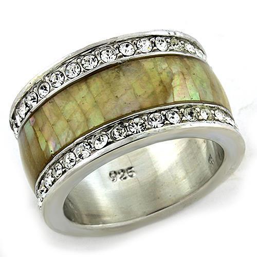 LOAS1180 Rhodium-Plated 925 Sterling Silver Ring – Elegant & Durable Fine Jewelry for Women