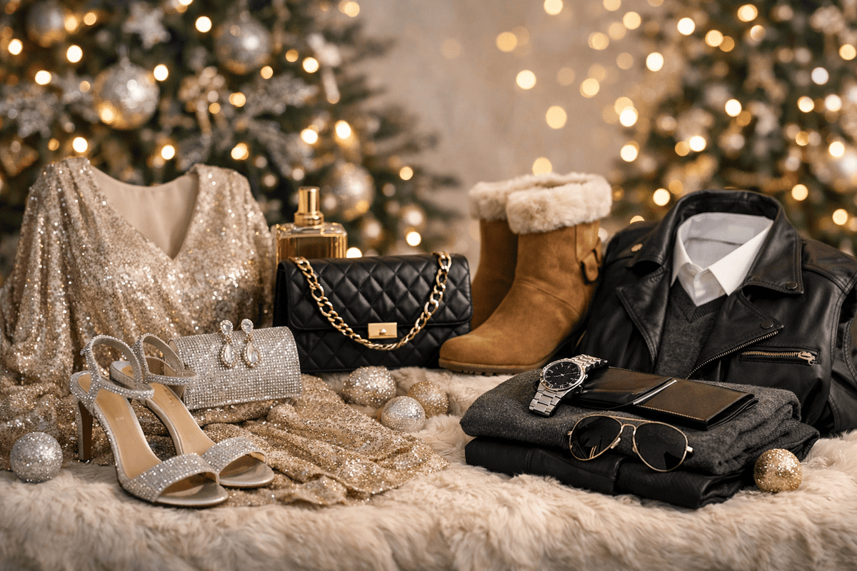 Curated holiday fashion and gift guide for women at Glow Goddess
