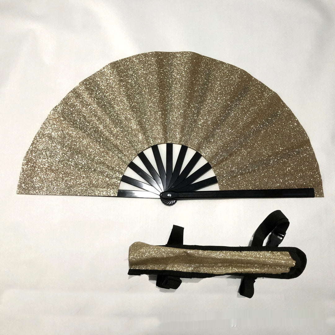 33cm Glitter Fan With Fan Bag