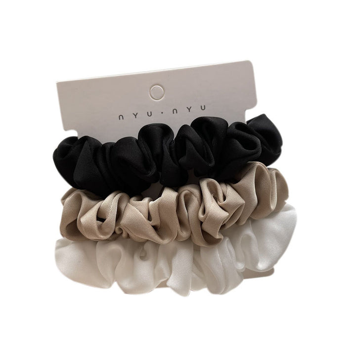 Elegant Silky Satin Simple French Hairtie
 Product information:
 
 Color: Type A black apricot White, type B coffee black and white, type C apricot Brown black, type D beige brown Black, Type E coffee beige
