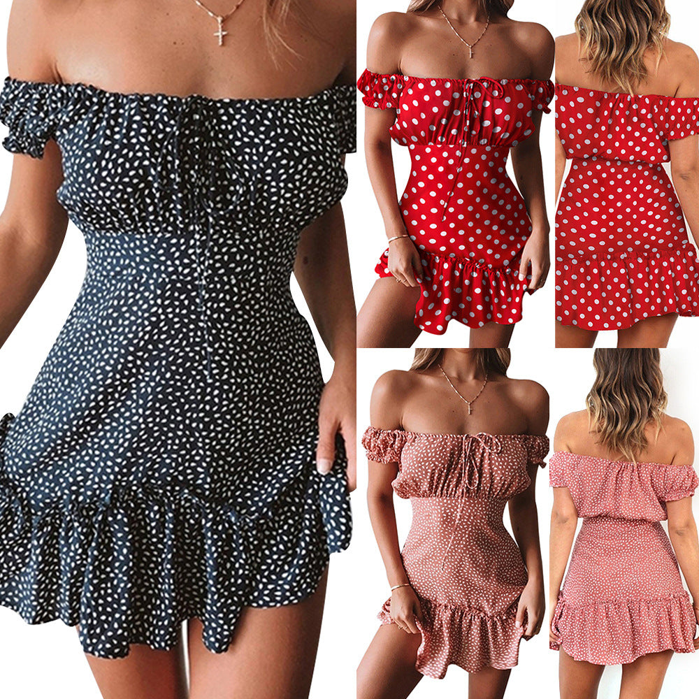 Floral Tube Top Shoulder Dress