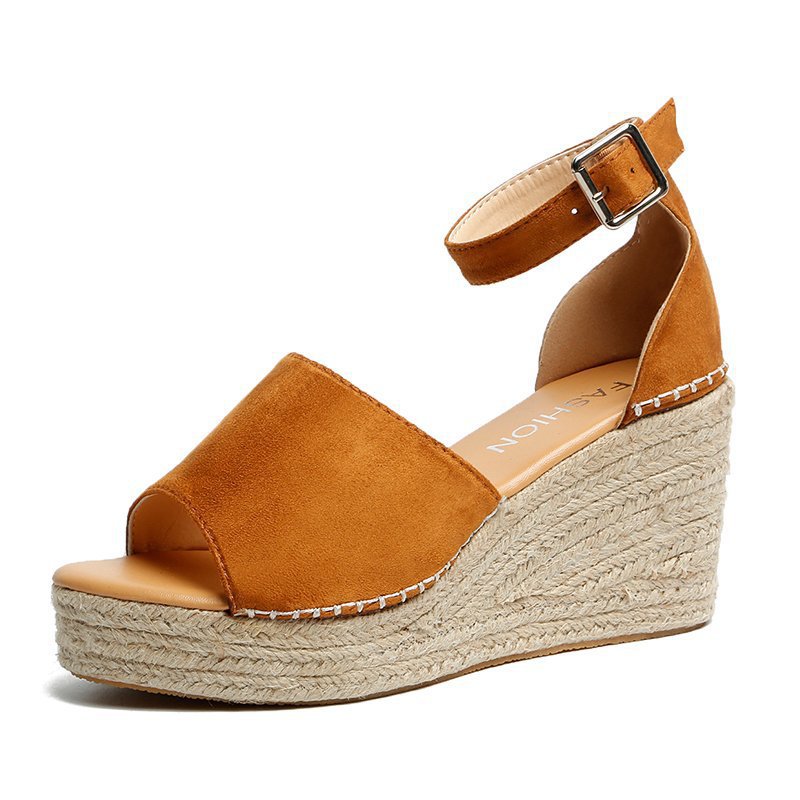 Female Buckle Fish Mouth High Heels
