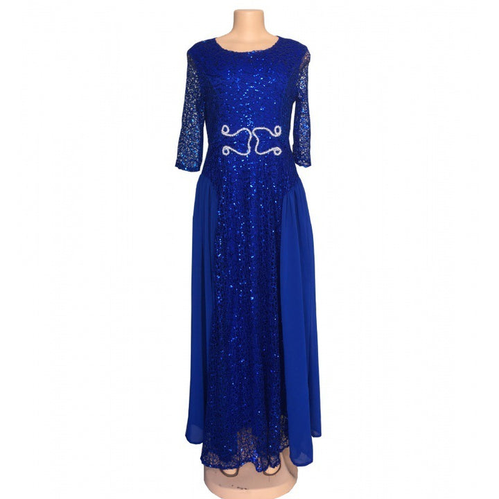 African Women's Dresses Lace Navy Blue Red