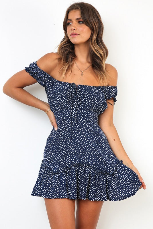 Floral Tube Top Shoulder Dress