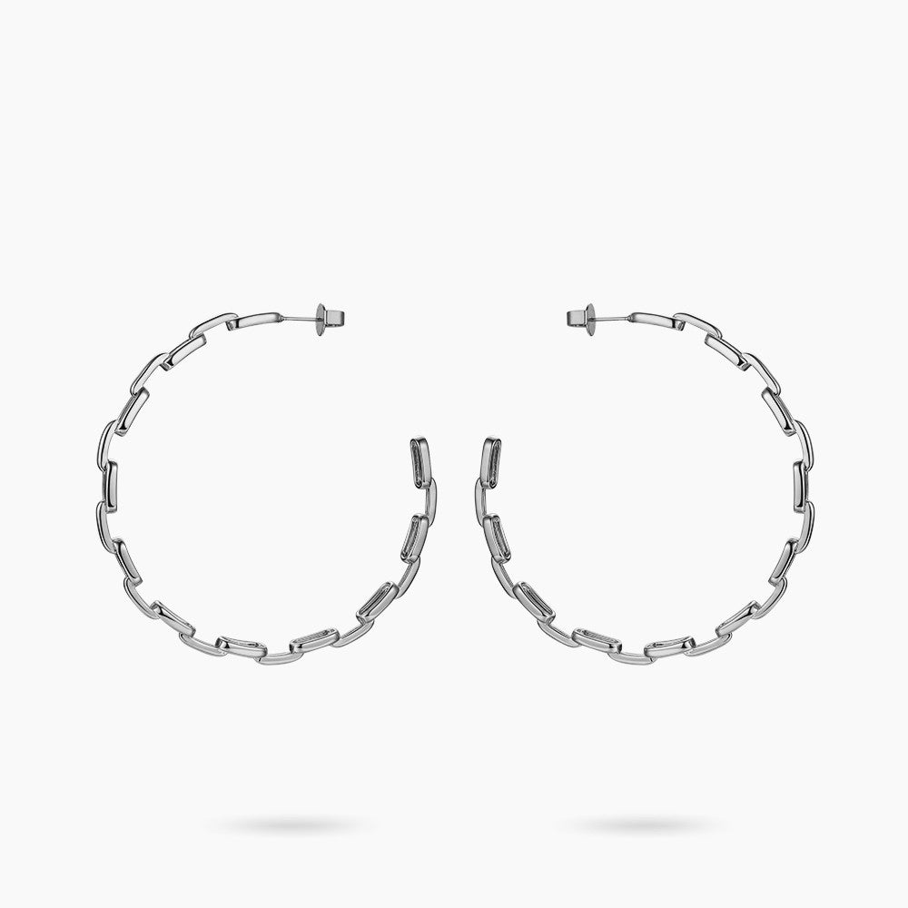 18K Gold Plated Brass Statement Chain Stud Earrings - Glow Goddess