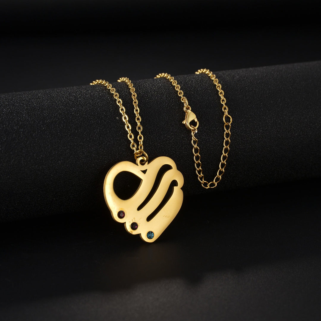18k Gold Stainless Steel Heart - shaped Pendant Necklace For Women In Europe And America - Glow Goddess