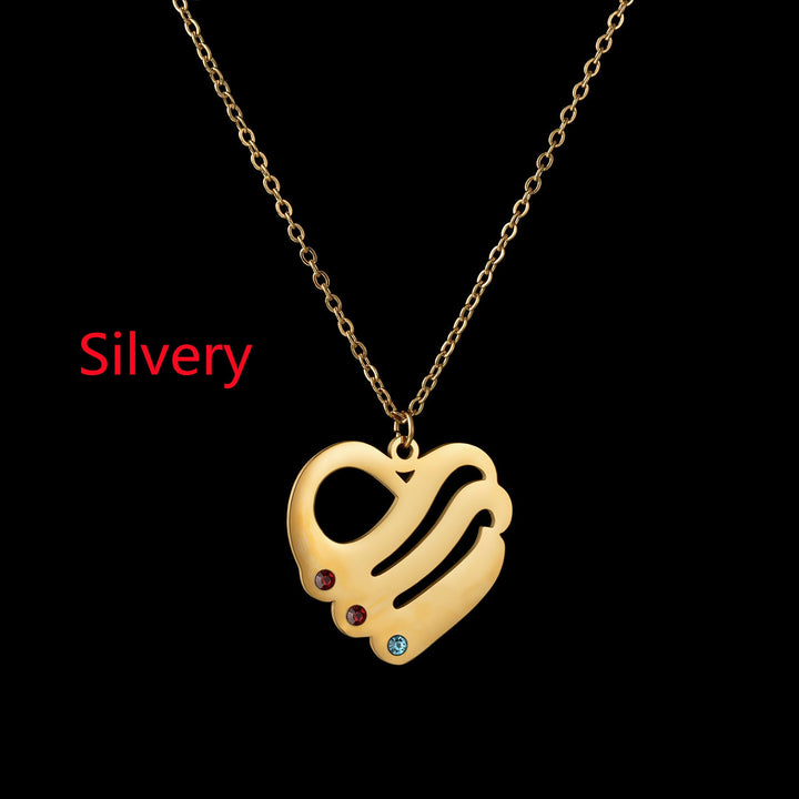 18k Gold Stainless Steel Heart - shaped Pendant Necklace For Women In Europe And America - Glow Goddess