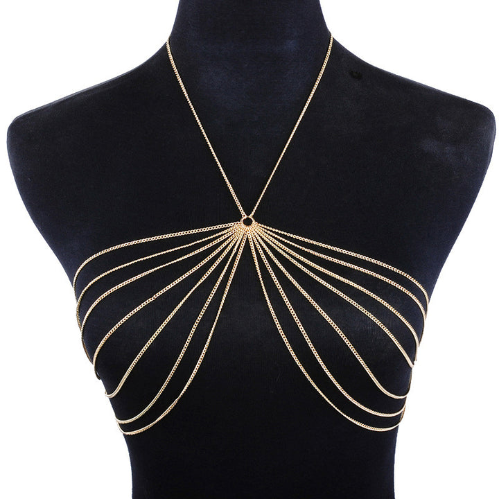 Metal Body Chain, Clothing Matching Necklace, Sweater Chain  ，