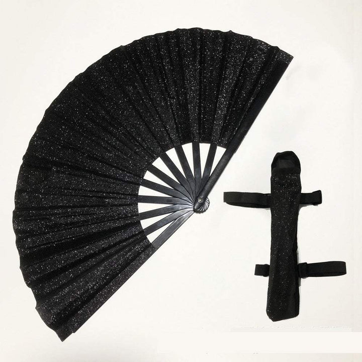 33cm Glitter Fan With Fan Bag - Glow Goddess