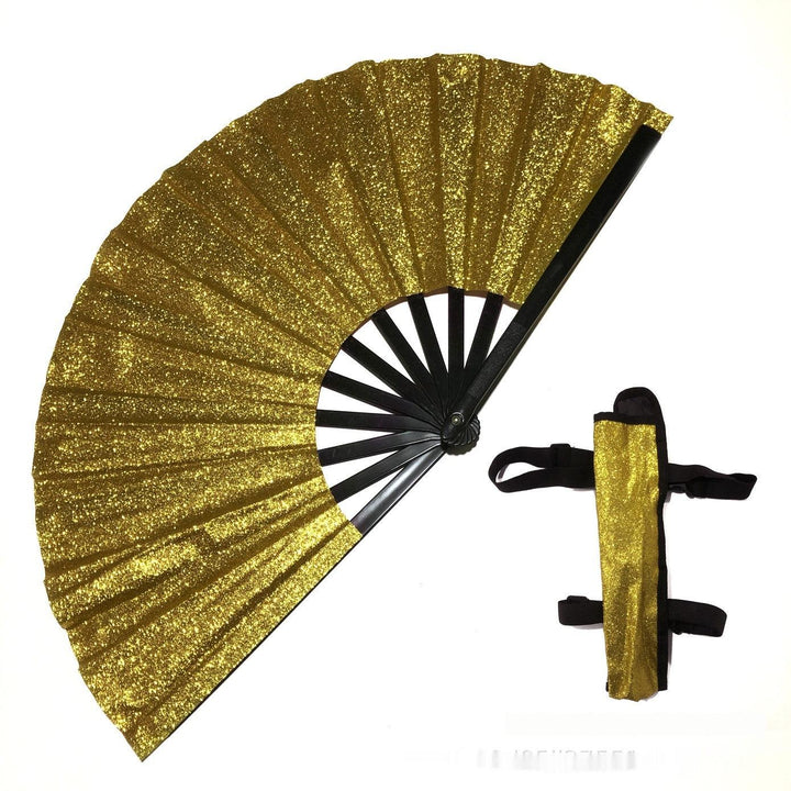 33cm Glitter Fan With Fan Bag - Glow Goddess