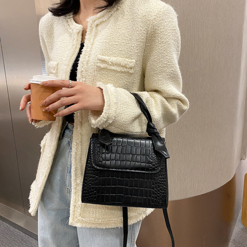 Small square bag retro armpit bag women's bag
