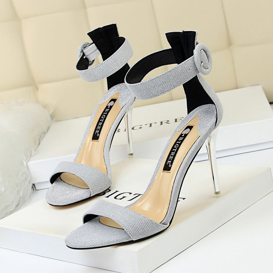 Fashion metal high heels