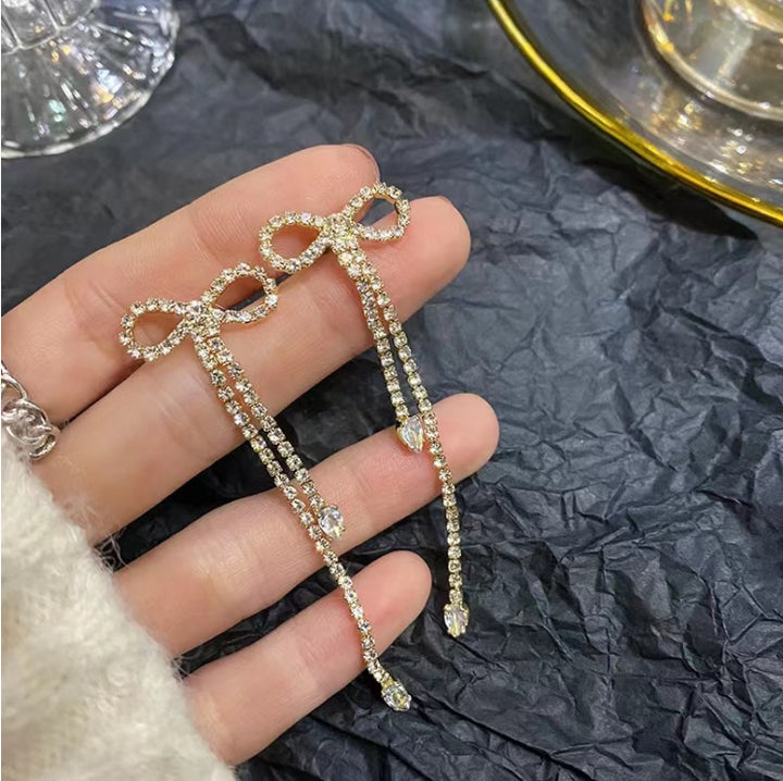 Elegant Bow-Tie Stud Earrings