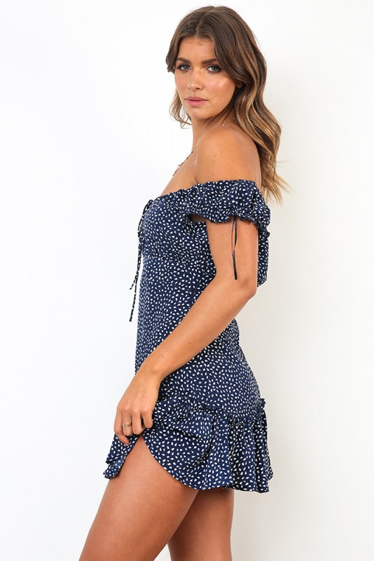 Floral Tube Top Shoulder Dress