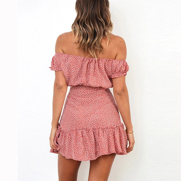 Floral Tube Top Shoulder Dress