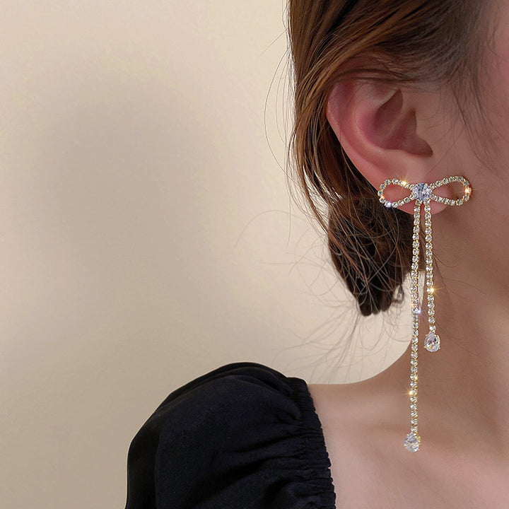 Elegant Bow-Tie Stud Earrings