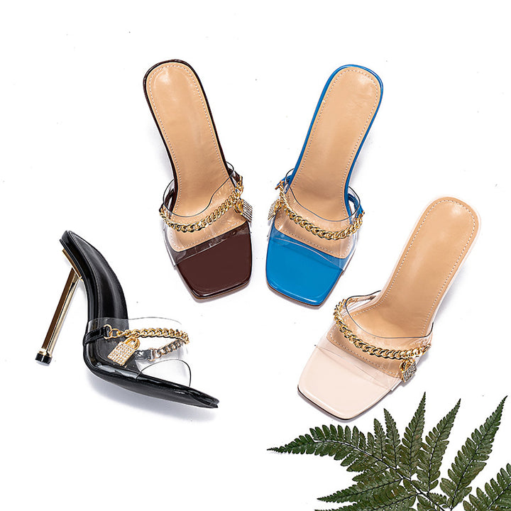 Dazzling Stiletto Electroplated High Heels for Glamorous Style