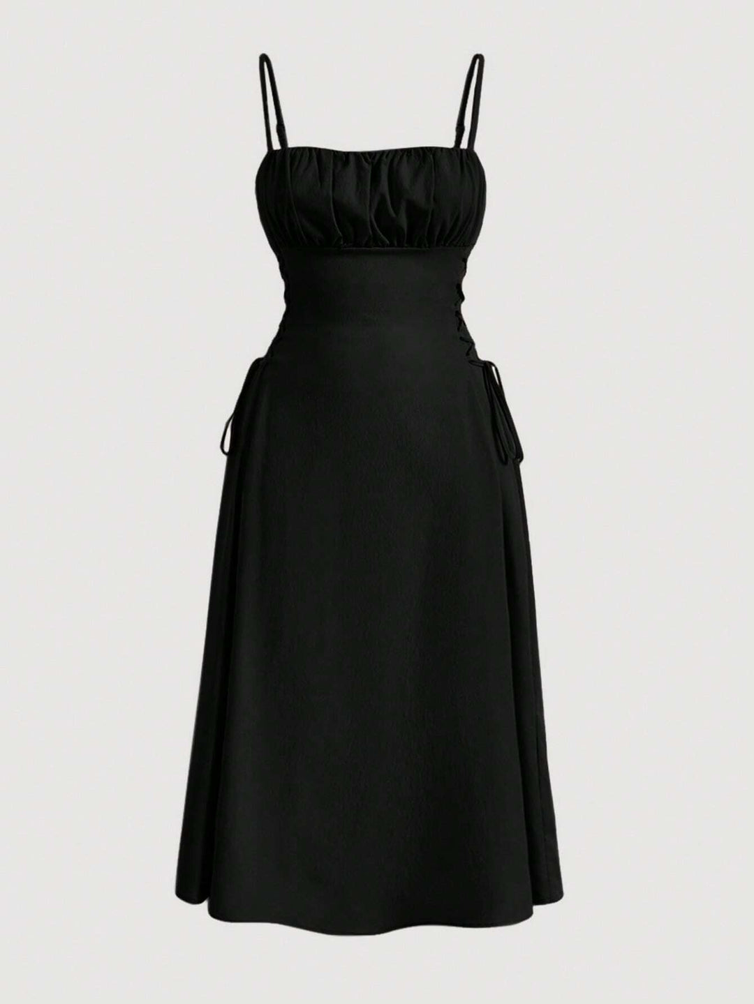 Spaghetti Straps Chest Wrap Waist-tight Long Dress
