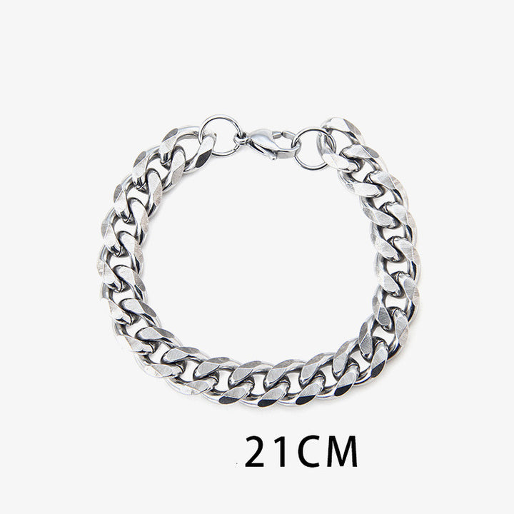 Men's High Street Hip Hop Titanium Steel Cuban Necklace