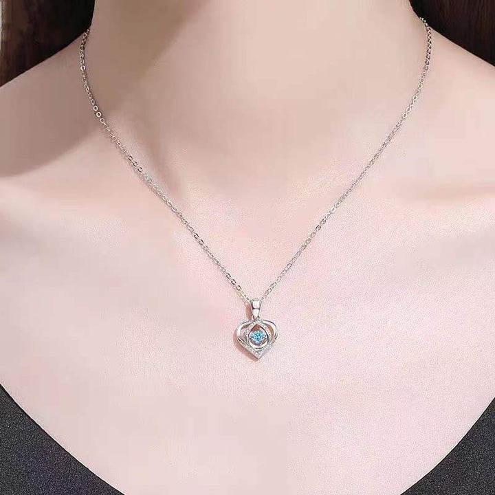 Beating Heart Necklace: Luxury Rhinestone Jewelry - Women's Love Pendant