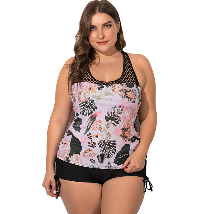 Split-style flat-angle woman swimsuit