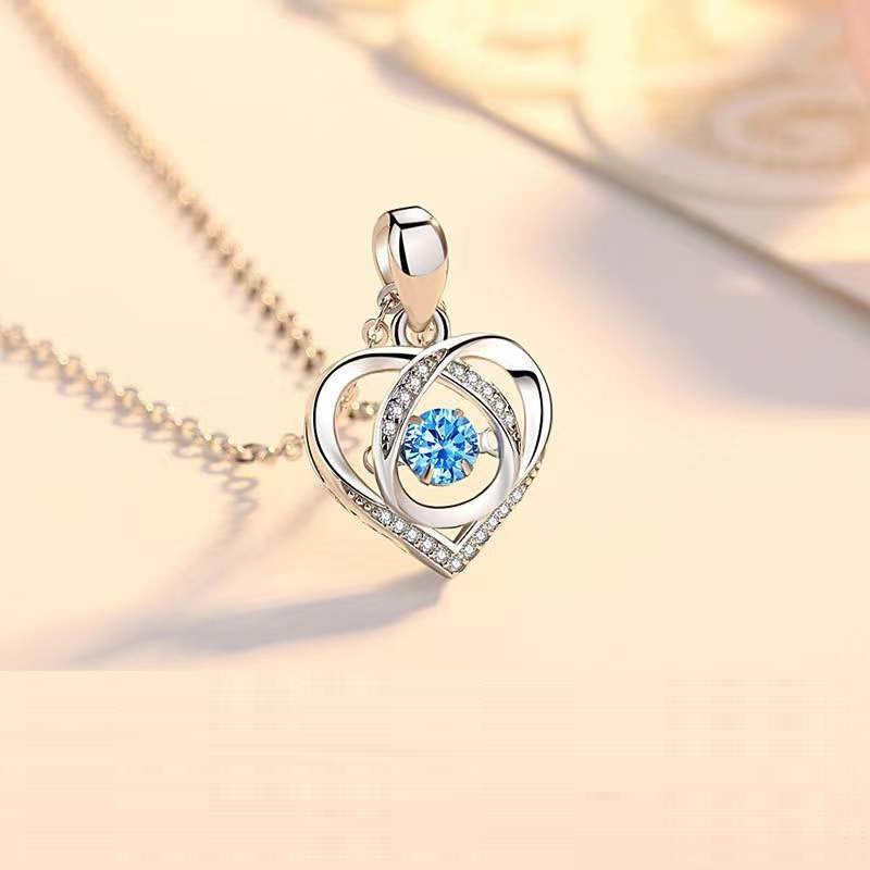 Beating Heart Necklace: Luxury Rhinestone Jewelry - Women's Love Pendant