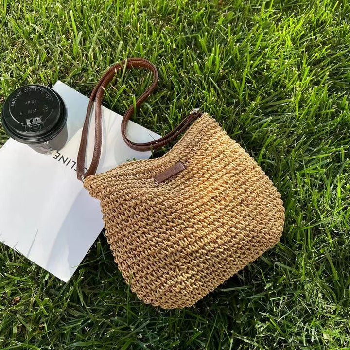Women's Crossbody Straw Bag Simple Shoulder