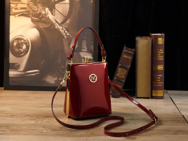 Patent Leather Glossy One Shoulder Can Be Crossbody Bag Light Luxury All-matching