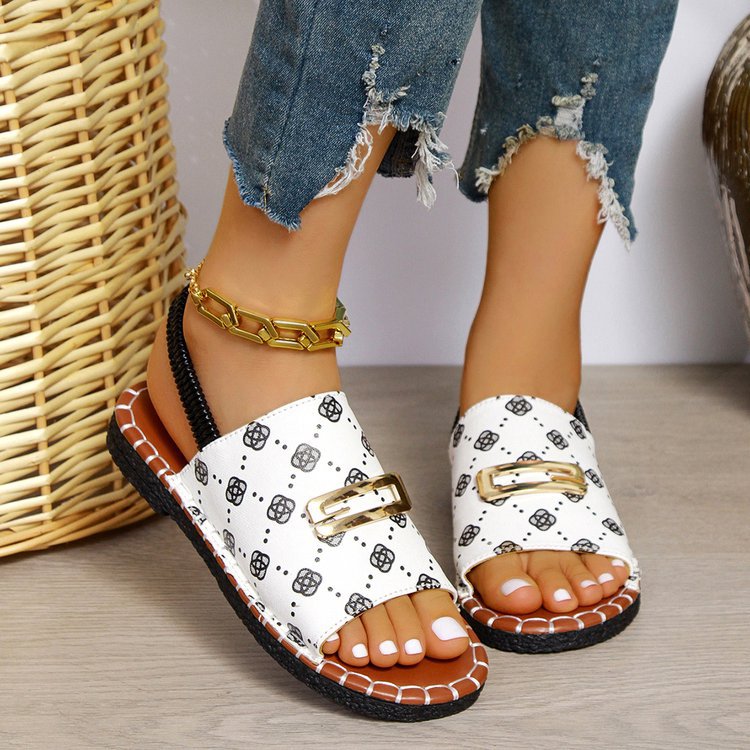 Plus Size With Round-toe Sandles Flat Bottom