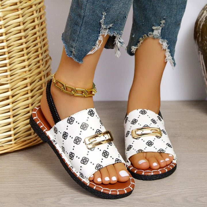 Plus Size With Round-toe Sandles Flat Bottom