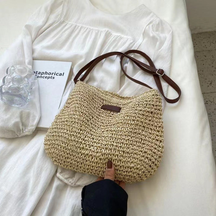 Women's Crossbody Straw Bag Simple Shoulder