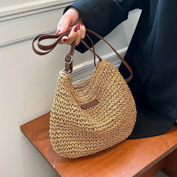 Women's Crossbody Straw Bag Simple Shoulder