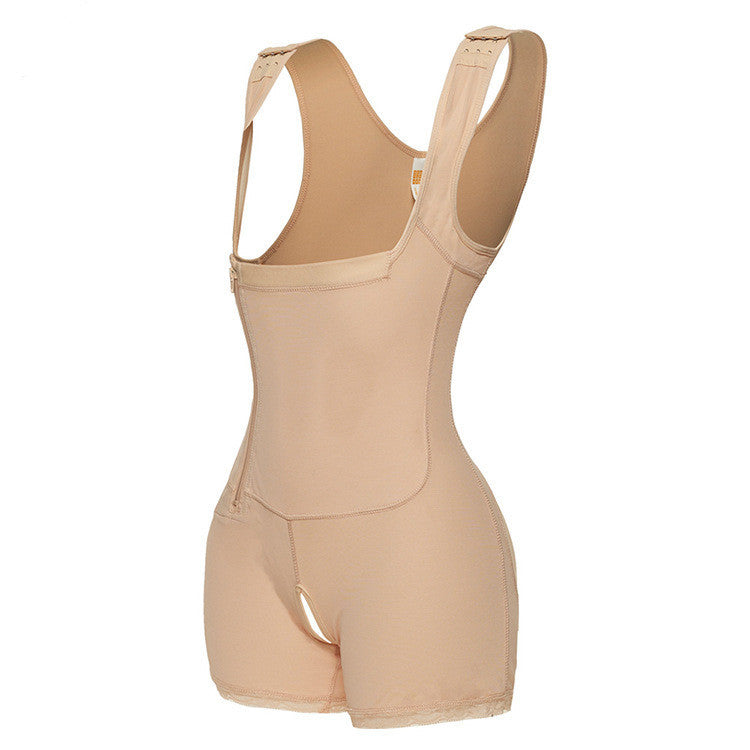 Zipper-breasted One-piece Abdomen And Hips Body Shaper