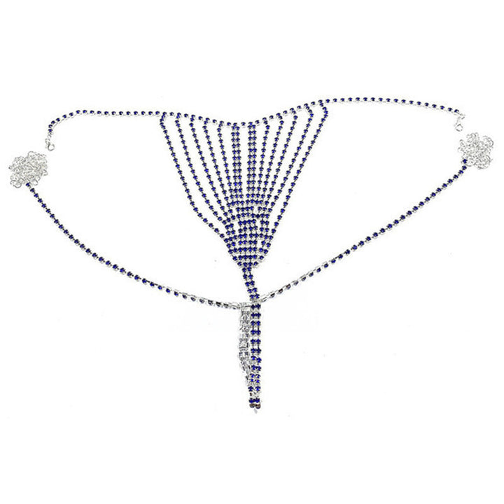 Woman Bikini Style Rhinestone Waist Chain Accessories