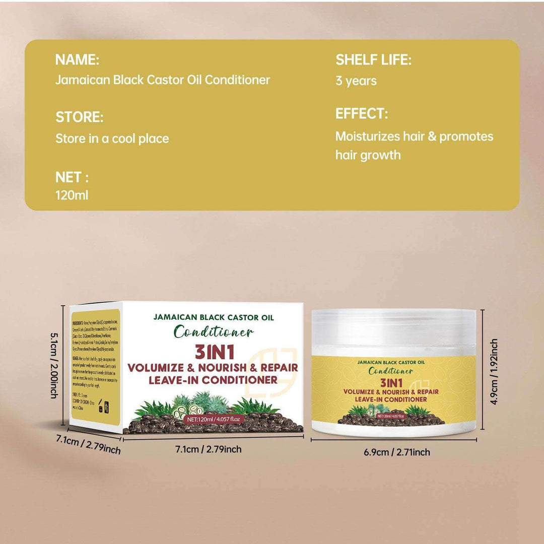 Black Castor Oil Leave - in Hair Conditioner 120ml Moisturizing - Glow Goddess