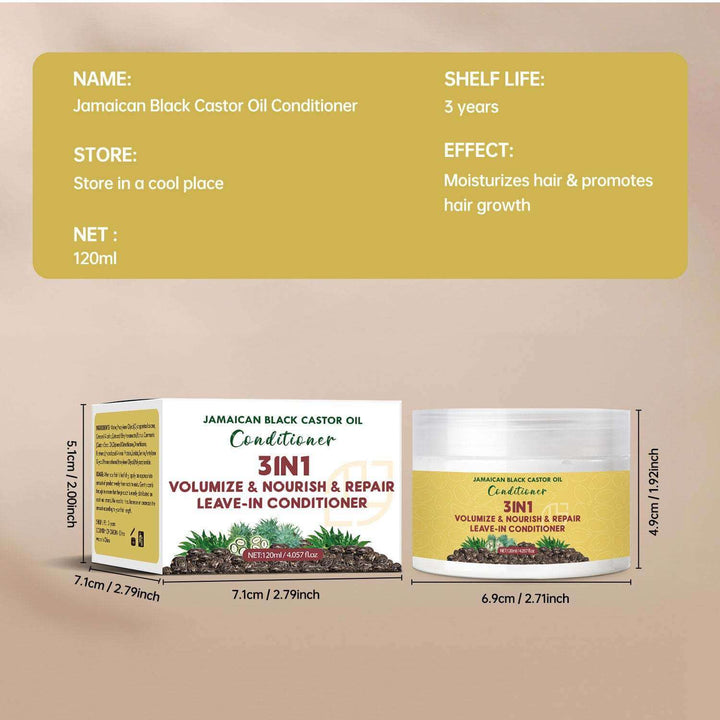 Black Castor Oil Leave - in Hair Conditioner 120ml Moisturizing - Glow Goddess