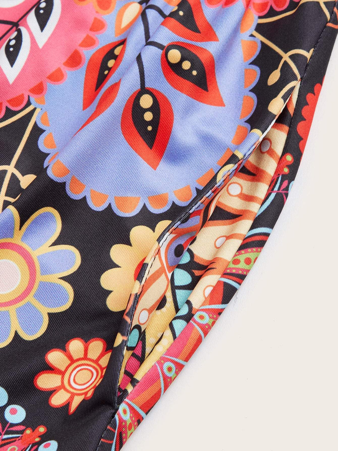 Bohemian Plus Size Dresses Loose Round Neck Ruffle Big Swing Print Spring Summer Casual Sleeveless Hem - Glow Goddess