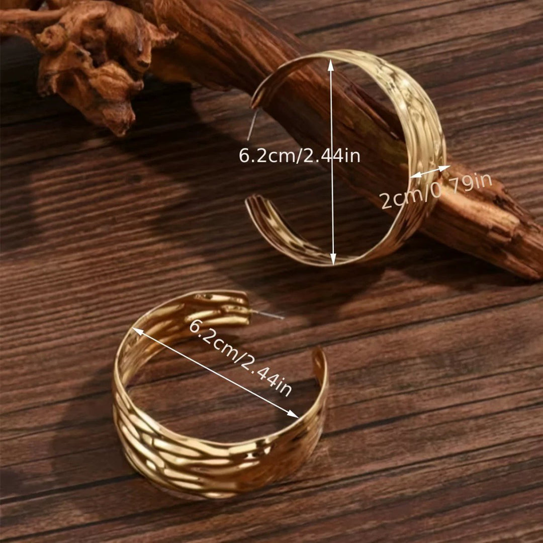 Bold Statement Gold Hoop Earrings - Glow Goddess