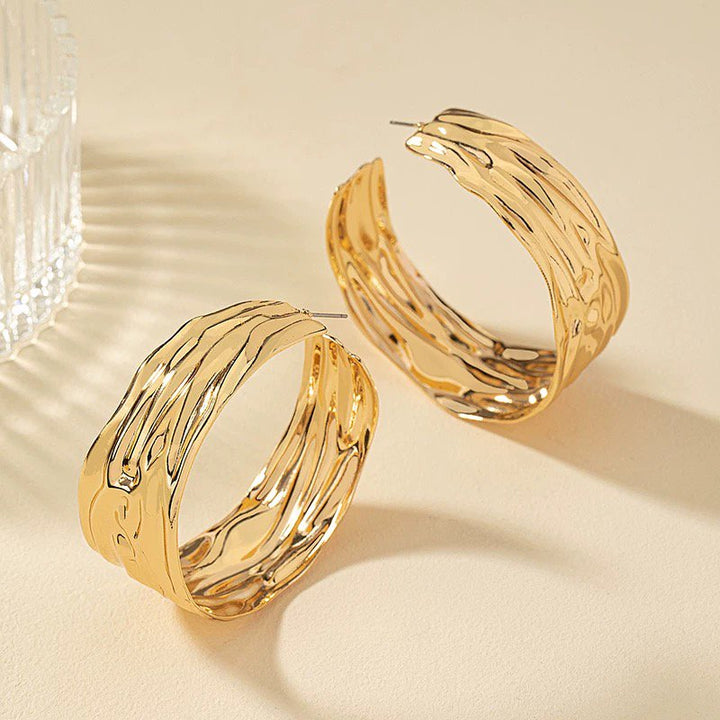 Bold Statement Gold Hoop Earrings - Glow Goddess