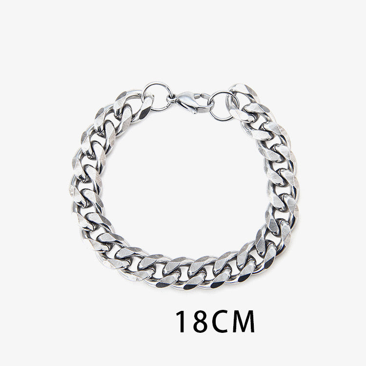 Men's High Street Hip Hop Titanium Steel Cuban Necklace
