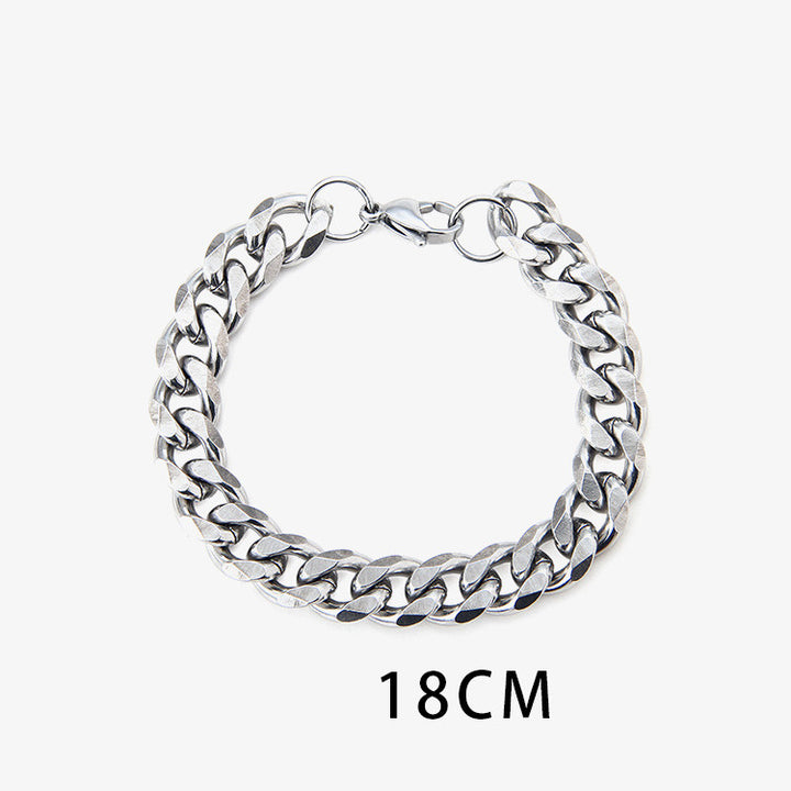 Men's High Street Hip Hop Titanium Steel Cuban Necklace