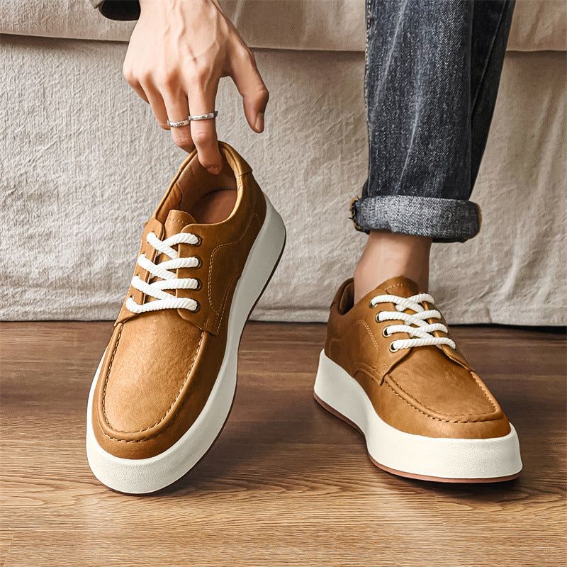 Casual Men's Lace - up Platform Casual Shoes - Glow Goddess