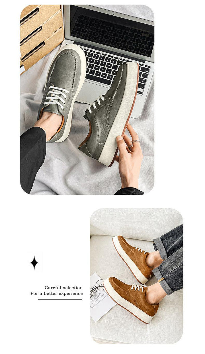 Casual Men's Lace - up Platform Casual Shoes - Glow Goddess