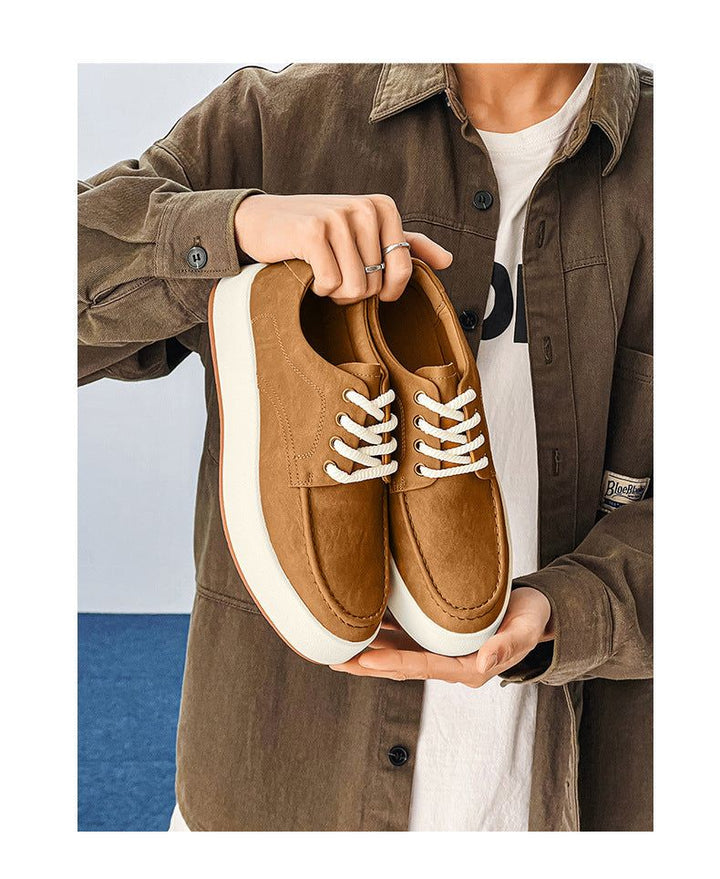 Casual Men's Lace - up Platform Casual Shoes - Glow Goddess