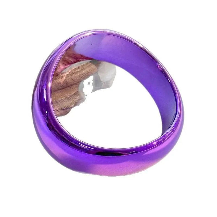 asymmetrical colorful geometric resin bracelet