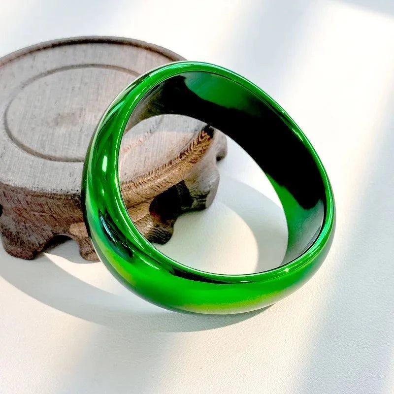 asymmetrical colorful geometric resin bracelet