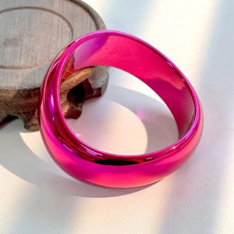 asymmetrical colorful geometric resin bracelet