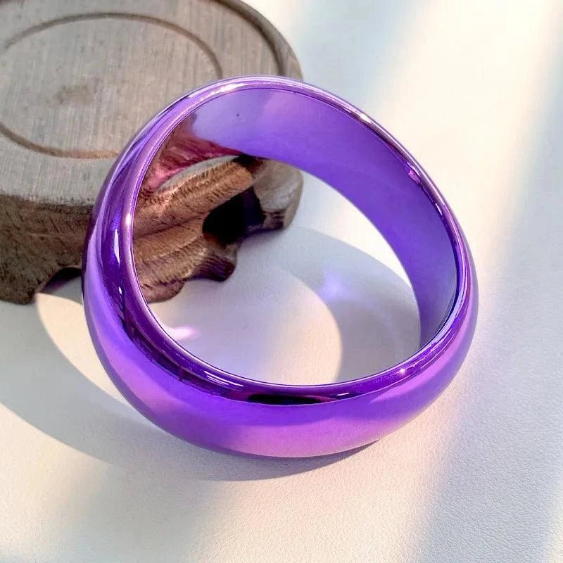 asymmetrical colorful geometric resin bracelet