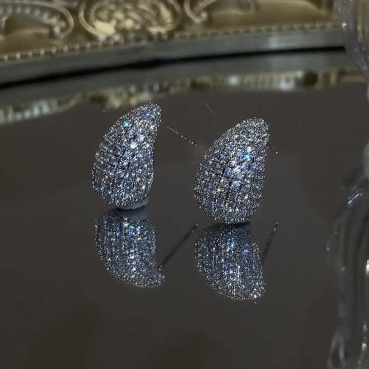 Exquisite Micro - Inlaid Zircon Water Drop Earrings - Fashion Jewelry for Women - Glow Goddess