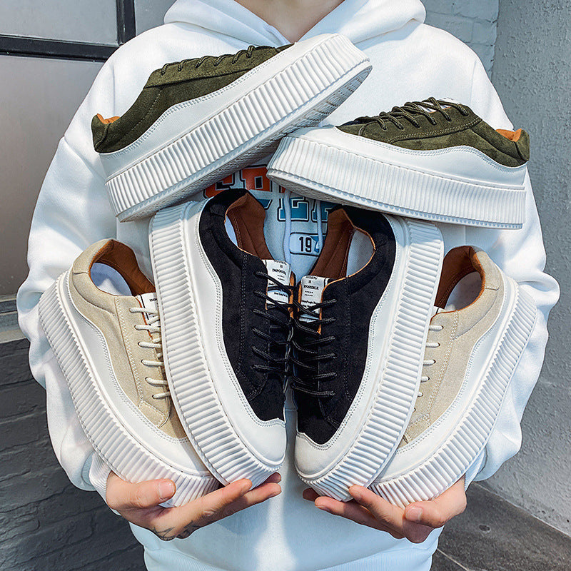 Outdoor Trendy White Shoes Lace-up Breathable Men